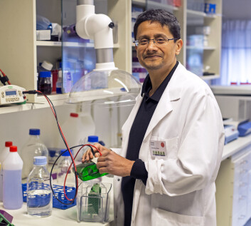 Det blir en lang og vanskelig oppgave å kartlegge strukturen i FSAP-proteinet, ifølge professor Sandip Kanse. (Foto: Gunnar F. Lothe) Det blir en lang og vanskelig oppgave å kartlegge strukturen i FSAP-proteinet, ifølge professor Sandip Kanse. (Foto: Gunnar F. Lothe)