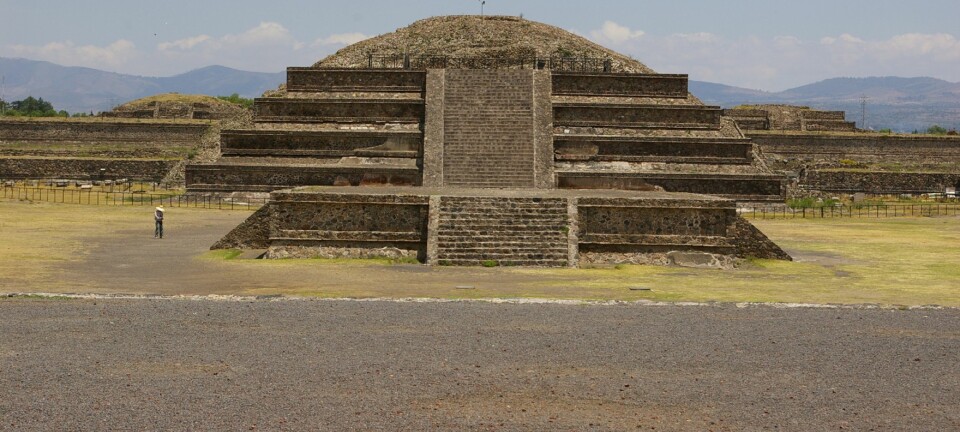 Meksikanske arkeologer har funnet flytende kvikksølv under en av pyramidene i Teotihuacan, nord for Mexico by.  (Foto: Wikimedia Commons)