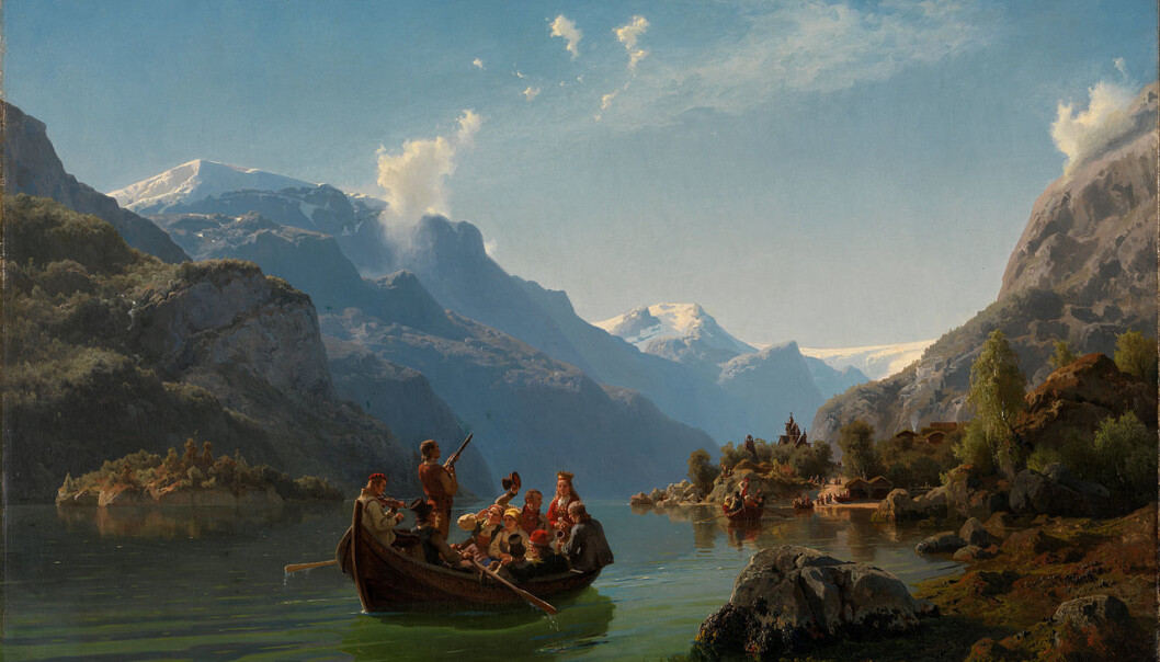 Brudeferd i Hardanger ble malt av Adolph Tidemand og Hans Gude. Det har vært uenighet om bildet som henger i Nasjonalgalleriet i Oslo, er orginalen. Tore Kirkholt mener at det er det. Brudeferd i Hardanger ble malt av Adolph Tidemand og Hans Gude. Det har vært uenighet om bildet som henger i Nasjonalgalleriet i Oslo, er orginalen. Tore Kirkholt mener at det er det.