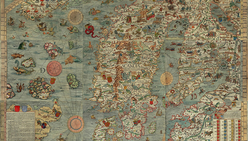 Carta Marina, det tidlegaste nokonlunde korrekte kartet over den nordiske regionen, vart laga av Olaus Magnus, diplomat, etnolog, kartograf siste katolske erkebiskop i Sverige. Han brukte 12 år på kartet, som vart trykt i Venezia i 1539.