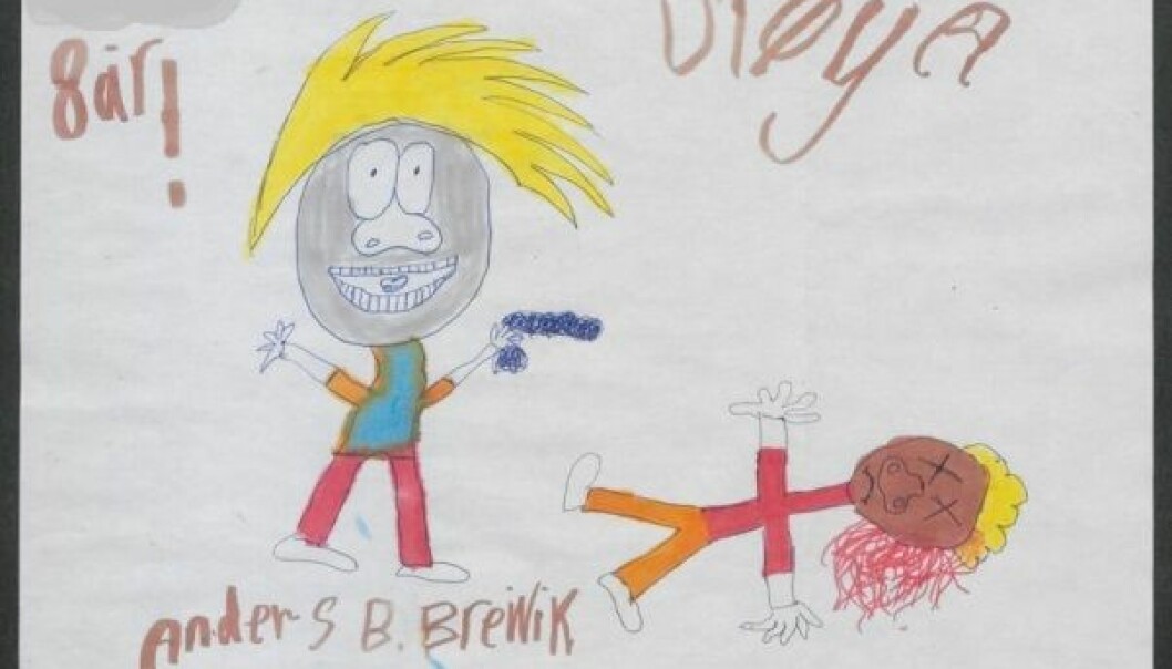 Slik tegnet barna Breivik