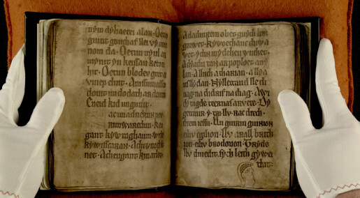 Spøkelsesansikter og ukjent tekst i bok fra middelalderen