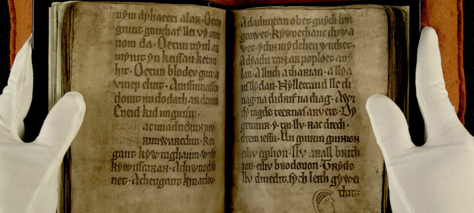 «Carmarthens svarte bok» er skrevet på walisisk i 1250.  (Foto: University of Cambridge)