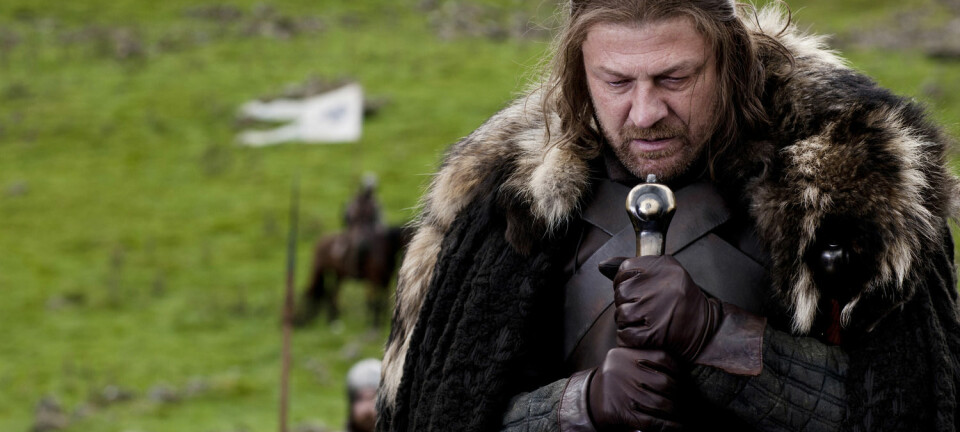 Eddard Stark med sverdet sitt, Ice, med blad av valyrisk stål. (Foto: Nick Briggs, HBO/AP)