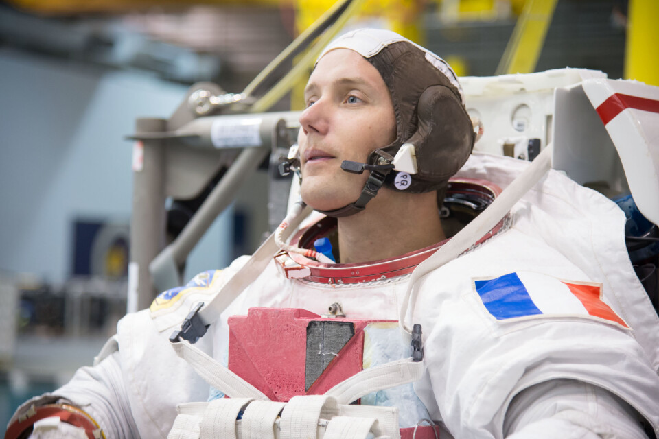 ESAs franske astronaut Thomas Pesquet skytes opp til romstasjonen i desember 2016. Der skal han bo og jobbe i et halvt år. Thomas er den første kommersielle piloten til å bli astronaut. (Foto: NASA)