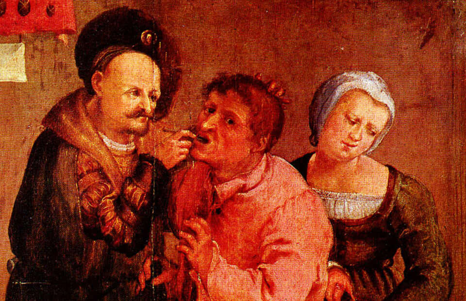 Bonden hos tannlegen. Maleri av Johann Liss, trolig fra 1616 eller 1617. (Foto: (Reproduksjon: Wikimedia Commons, public domain))