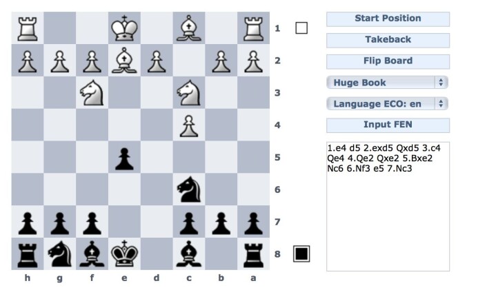 Uff, hvorfor spilte jeg ikke løperen til f5 her? Men det virket så naturlig med hesten til f6 først. Og plutselig satt det en hvit hest på b5. Uff, hvorfor spilte jeg ikke løperen til f5 her? Men det virket så naturlig med hesten til f6 først. Og plutselig satt det en hvit hest på b5.