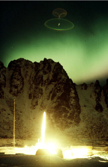 Forskningsrakett skytes opp fra Andøya rakettskytefelt. (Foto: Terje Mortensen, NTB Scanpix) Forskningsrakett skytes opp fra Andøya rakettskytefelt. (Foto: Terje Mortensen, NTB Scanpix)