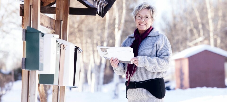 Vintersko med pigg har blitt allemannseie. Men er du over 60 – eller jobber som postbud, for eksempel - kan du ha god nytte av denne støtdemperen i tillegg.  (Foto: Tom Gustavsen)