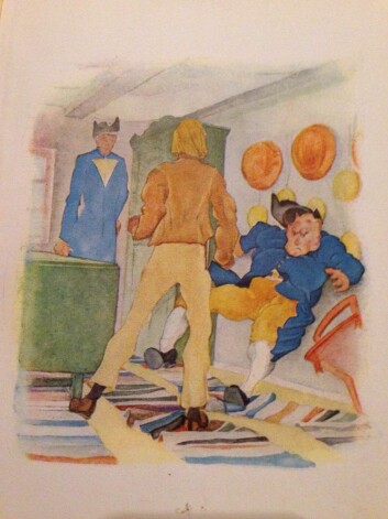 Henrik i nevekamp mot dansk sjømann.
(Foto: (Foto av illustrasjon fra boken, tegning Wilhelm Repsold)) Henrik i nevekamp mot dansk sjømann.
(Foto: (Foto av illustrasjon fra boken, tegning Wilhelm Repsold))