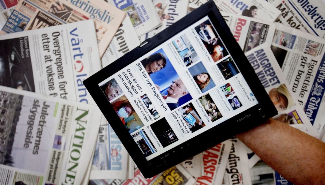 Medieundersøkelsen Norsk kundebarometer 2014 viser at journalistikk av høy kvalitet påvirker brukernes tilfredshet mest. (Foto: Scanpix, Stian Lysberg Solum) Medieundersøkelsen Norsk kundebarometer 2014 viser at journalistikk av høy kvalitet påvirker brukernes tilfredshet mest. (Foto: Scanpix, Stian Lysberg Solum)