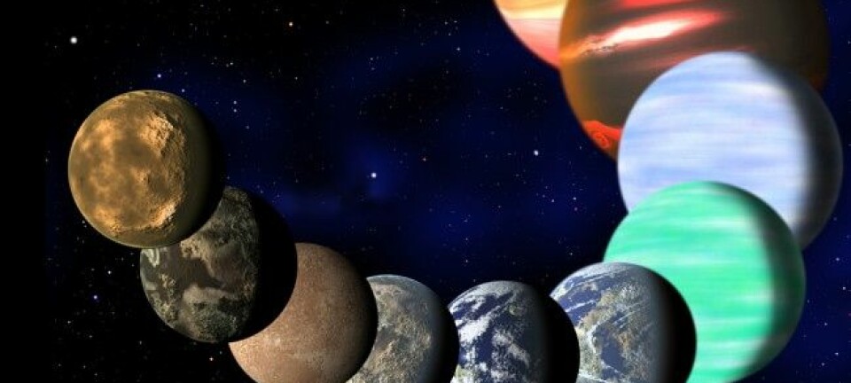 Illustrasjonen viser ulike planettypar som er funne med NASAs Keplertelesskop. (Illustrasjon: C. Pulliam & D. Aguilar, Harvard-Smithsonian Center for Astrophysics)