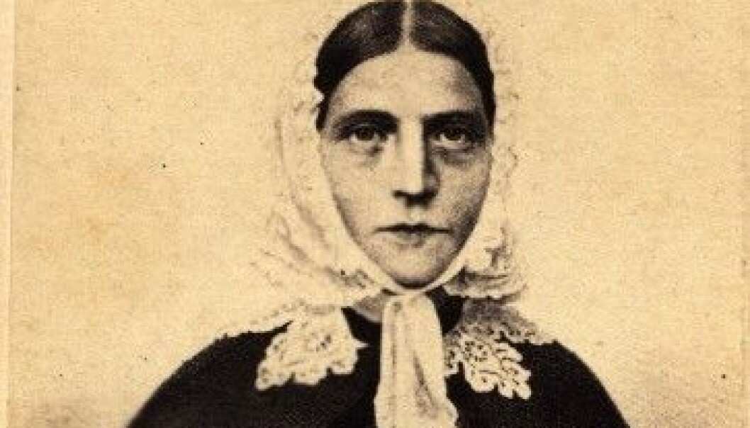 Henriette Gislesen argumenterte for det tradisjonelle kvinneidealet, men braut samstundes med det same idealet i iveren etter å spreie Guds bodskap. (Foto: Wilh. Cappelen. Kilde: Misjonshøgskolen, Misjonsarkivet) Henriette Gislesen argumenterte for det tradisjonelle kvinneidealet, men braut samstundes med det same idealet i iveren etter å spreie Guds bodskap. (Foto: Wilh. Cappelen. Kilde: Misjonshøgskolen, Misjonsarkivet)