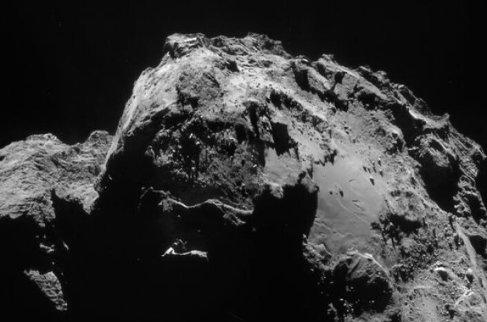 Komet 67P sett fra Rosetta 3. januar. (Bilde: ESA/Rosetta/NAVCAM) Komet 67P sett fra Rosetta 3. januar. (Bilde: ESA/Rosetta/NAVCAM)