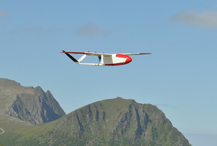 Drone over Andøya Space Center. (Foto: Kjell-Sture Johansen, Norut)