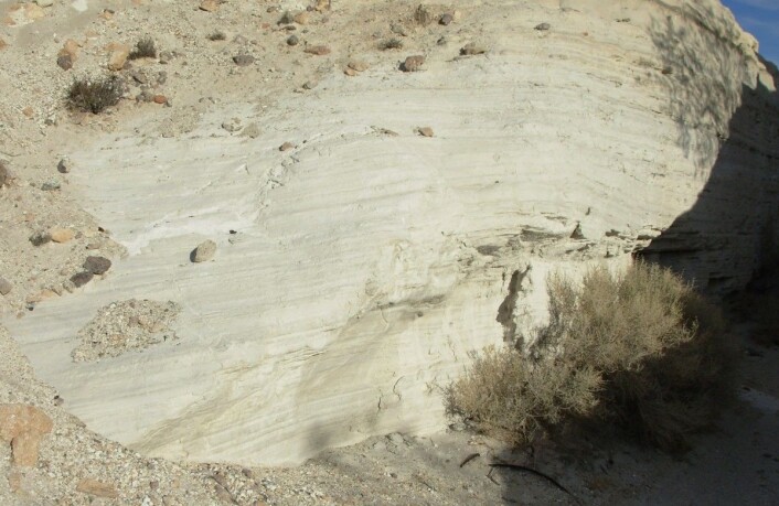 Naturlig Pozzolana i California. Gammel vulkansk aske kan graves fram fra steinbrudd. (Foto: Dr. Vladimir Ronin/CC BY-SA 3.0) Naturlig Pozzolana i California. Gammel vulkansk aske kan graves fram fra steinbrudd. (Foto: Dr. Vladimir Ronin/CC BY-SA 3.0)