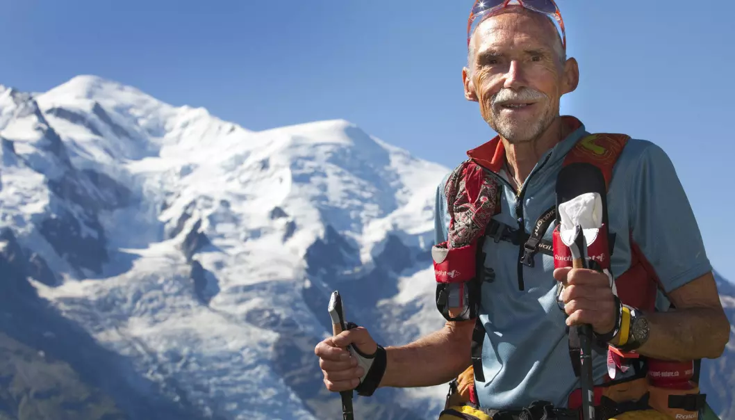 Trailrunning handler om å løpe på steder i naturen hvor vi tradisjonelt har gått. Sveitseren Werner Schweizer (71) trener her til det 166 km lange løpet Ultra-Trail som går rundt Europas høyeste fjell, Mont Blanc.  (Foto:  Denis Balibouse, Reuters/NTB scanpix)