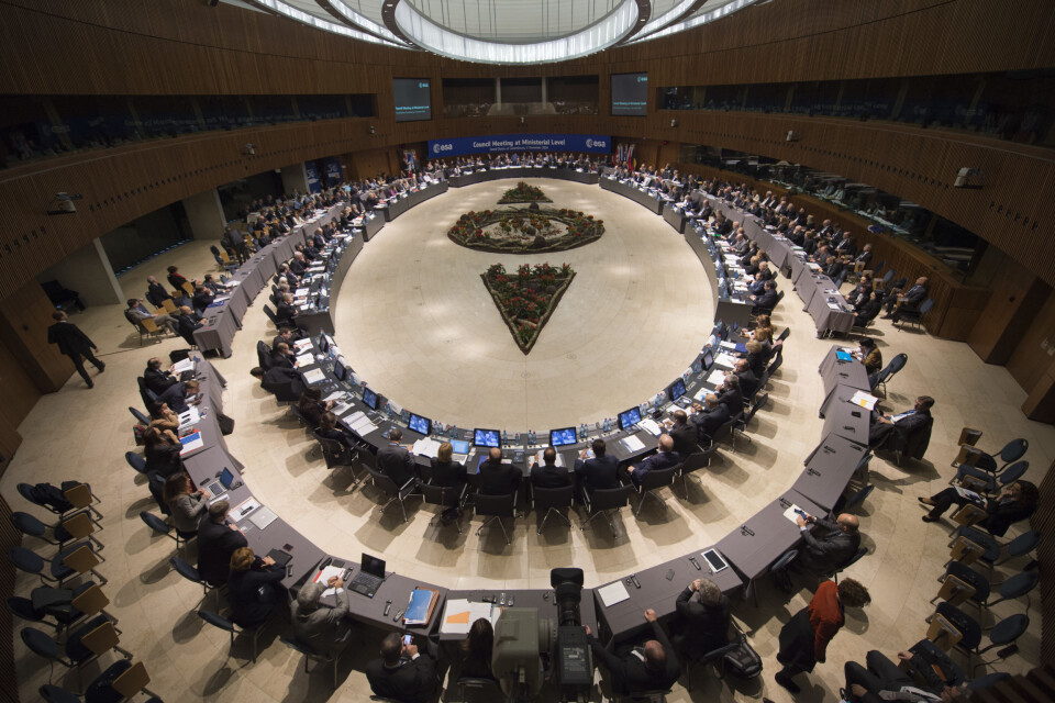 Møtet for de europeiske romministrene i Luxemburg 2. desember 2014. (Foto: ESA/S. Corvaja)