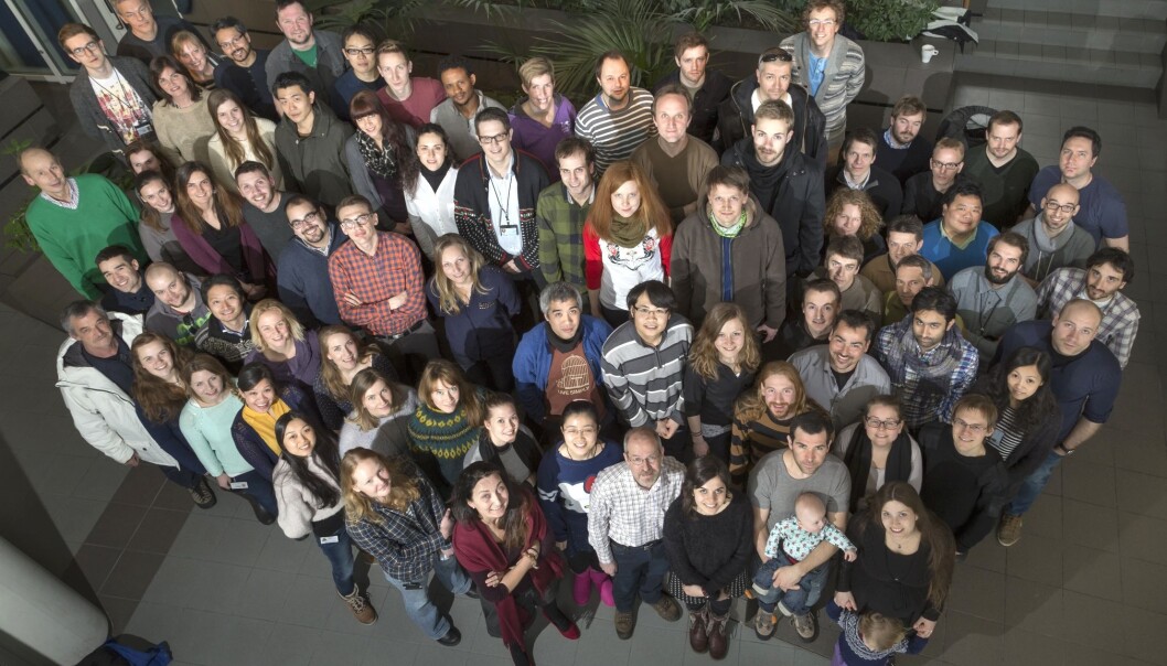 Den utvidede Moser-familien på Kavliinstituttet slik den så ut i 2014. (Foto: Thor Nielsen/NTNU) Den utvidede Moser-familien på Kavliinstituttet slik den så ut i 2014. (Foto: Thor Nielsen/NTNU)