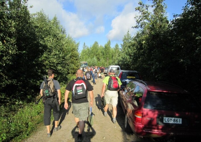 En gåtur inn I skogen, Rally Finland 2010. (Foto: Privat) En gåtur inn I skogen, Rally Finland 2010. (Foto: Privat)