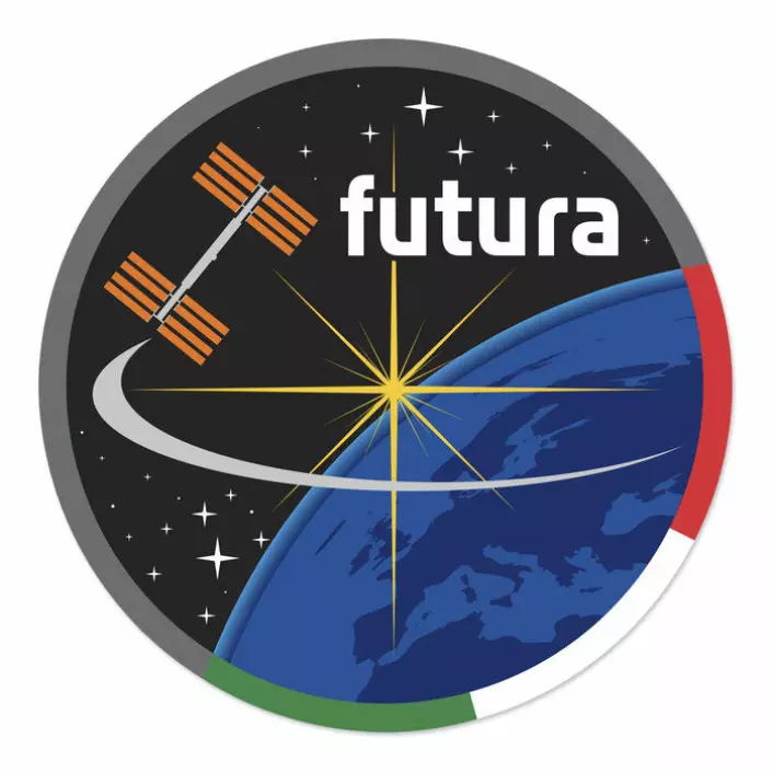 Logoen til Futura, Samantha Cristoforettis oppdrag i rommet for ESA og den italienske romorganisasjonen ASI. (Foto: ESA/ASI/V. Papeti)