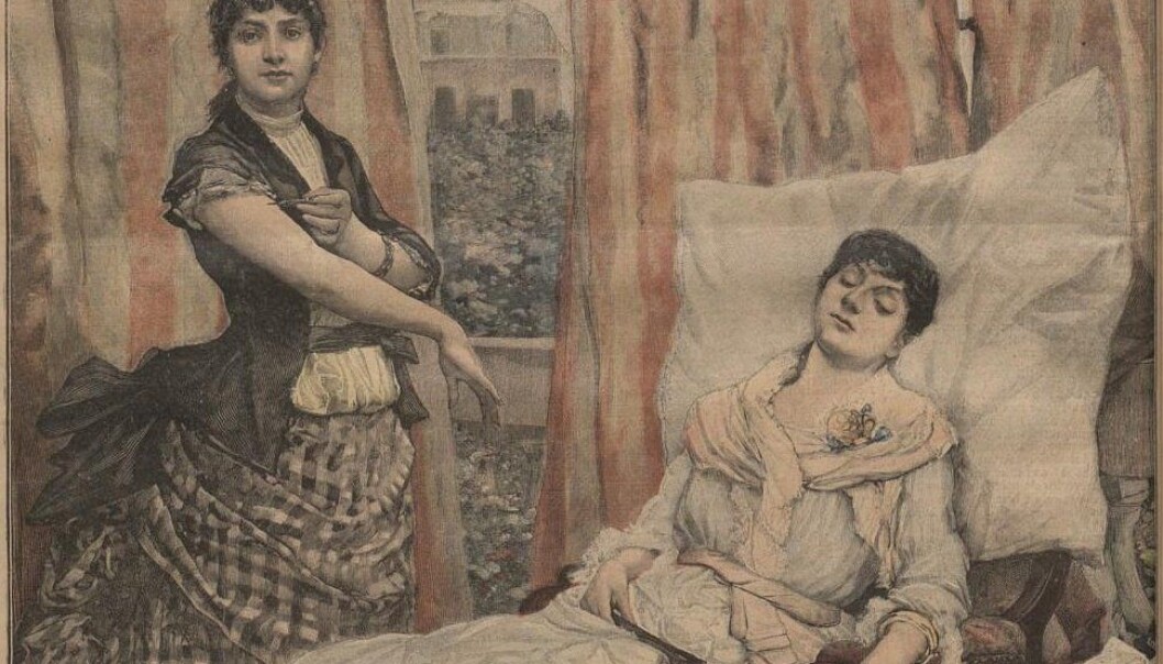 Morfinavhengighet på 1800-tallet var et utbredt problem, men det finnes lite dokumentasjon på hvordan rusavhengige ble behandlet i Norge. (Arkivfoto: Nationalbiblioteket i Frankrike/Wikimedia) Morfinavhengighet på 1800-tallet var et utbredt problem, men det finnes lite dokumentasjon på hvordan rusavhengige ble behandlet i Norge. (Arkivfoto: Nationalbiblioteket i Frankrike/Wikimedia)