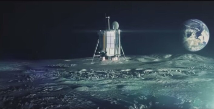 Skjermdump fra promo-video som viser Lunar Mission One på månens overflate. (Foto: (Bilde: Skjerdump)) Skjermdump fra promo-video som viser Lunar Mission One på månens overflate. (Foto: (Bilde: Skjerdump))