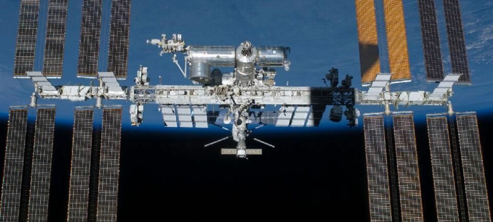Den Internasjonale Romstasjonen, hvor eksperimentene skal finne sted. (Bilde: NASA)
