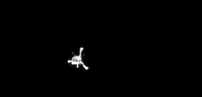 Philae forlater Rosetta. (Foto: ESA) Philae forlater Rosetta. (Foto: ESA)