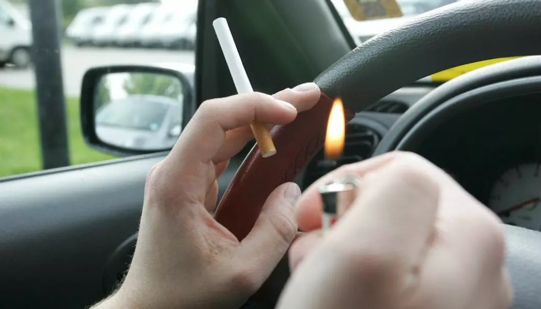 Én time i røykfylt bil merkes på kroppen