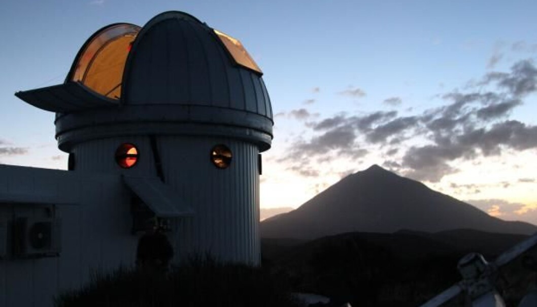 Et nytt teleskop er bygget på Izaña-fjellet i Teide nasjonalpark på Tenerife. (Foto: Lise Brix) Et nytt teleskop er bygget på Izaña-fjellet i Teide nasjonalpark på Tenerife. (Foto: Lise Brix)