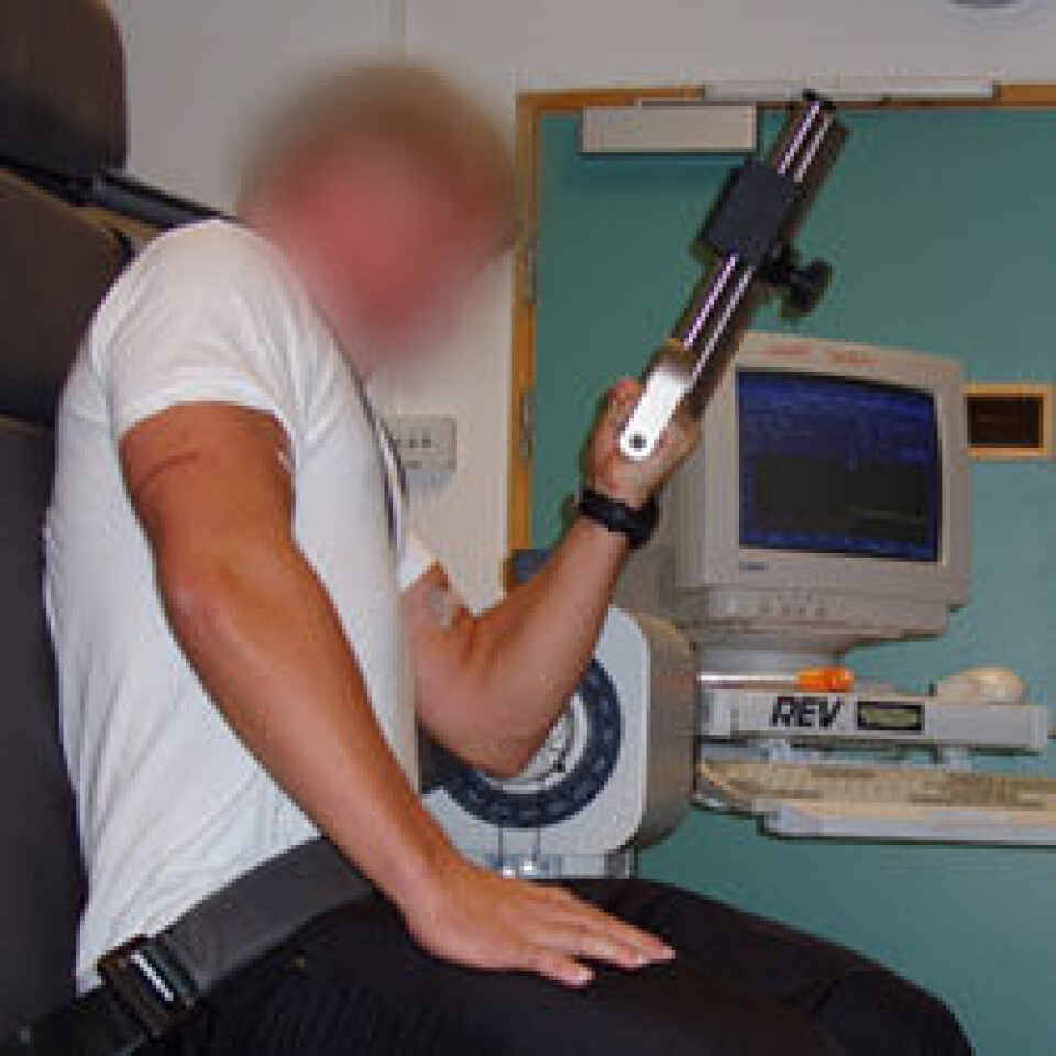 Forskerne gjenskaper muskelødeleggelse i kontrollerte former i laboratoriet på NIH. (Foto: Muskelgruppa, Seksjon for fysisk aktivitet, NIH)