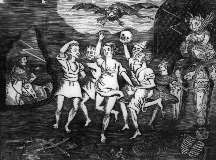 Heksedans i 1795. I gamle dager oppfattet man at de magiske kreftene var på sitt sterkeste nettopp denne kvelden. (Foto: Scanpix/Topfoto) Heksedans i 1795. I gamle dager oppfattet man at de magiske kreftene var på sitt sterkeste nettopp denne kvelden. (Foto: Scanpix/Topfoto)