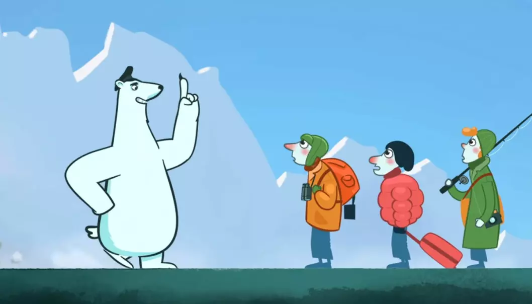 The polar bear give advice on how to protect the vulnerable Arctic environment.