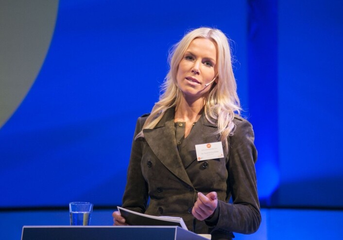 - For å styrke folks tro må det bli lett, praktisk og prismessig realistisk å velge grønt, sier Gunhild Stordalen. Her fra et foredrag under Arendalsuka. (Foto: Scanpix, Tor Erik Schrøder) - For å styrke folks tro må det bli lett, praktisk og prismessig realistisk å velge grønt, sier Gunhild Stordalen. Her fra et foredrag under Arendalsuka. (Foto: Scanpix, Tor Erik Schrøder)