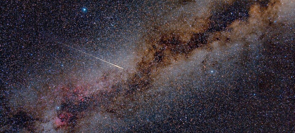 En meteor passerer Melkeveien.  (Foto: Microstock)