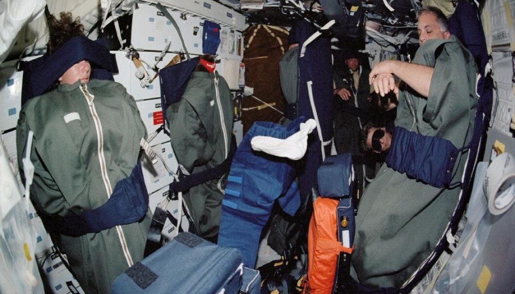 Sovende Astronauter i dag. Kan de sove hele veien til Mars? (Foto: NASA/JPL) Sovende Astronauter i dag. Kan de sove hele veien til Mars? (Foto: NASA/JPL)