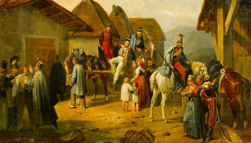 I fiendens land er det smart å kunne skille sivile fra soldater. Her et maleri av Adam Albrecht. (Foto: Wikimedia Commons) I fiendens land er det smart å kunne skille sivile fra soldater. Her et maleri av Adam Albrecht. (Foto: Wikimedia Commons)