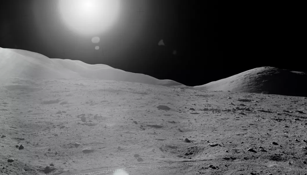 Taurus-Littrowdalen på månen. Fra Apollo 17-ferden, desember 1972. (Foto: NASA)