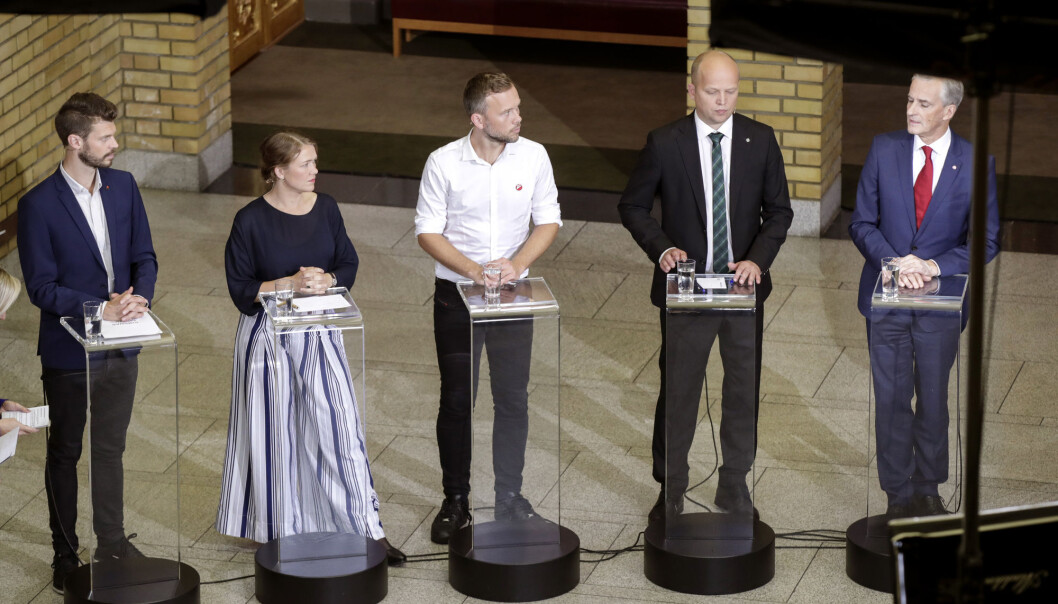 Venstresiden samlet går fram under årets kommunevalg, selv om Ap og leder Jonas Gahr Støre (t.h.) er valgets store taper. Totalt får Rødt, MDG, SV, Sp og Ap 55,7 prosents oppslutning (Foto: Vidar Ruud, NTB scanpix) Venstresiden samlet går fram under årets kommunevalg, selv om Ap og leder Jonas Gahr Støre (t.h.) er valgets store taper. Totalt får Rødt, MDG, SV, Sp og Ap 55,7 prosents oppslutning (Foto: Vidar Ruud, NTB scanpix)