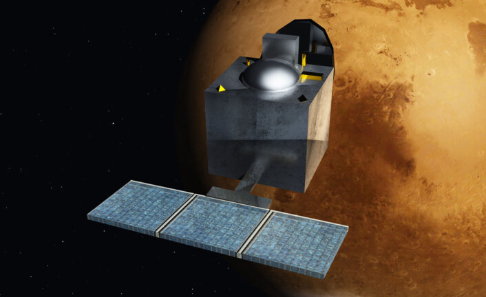 Mars Orbiter Mission, også kalt Mangalyaan, sanskrit for marsfartøy, ble skutt opp 5. november 2013 fra India. Denne illustrasjonen er en ganske nøyaktig gjengivelse av hvordan fartøyet ser ut, produsert for Wikipedia. (Foto: (Illustrasjon: Nesdad, Creative Commos Attribution-Share-Alike 3.0 Unported licence)) Mars Orbiter Mission, også kalt Mangalyaan, sanskrit for marsfartøy, ble skutt opp 5. november 2013 fra India. Denne illustrasjonen er en ganske nøyaktig gjengivelse av hvordan fartøyet ser ut, produsert for Wikipedia. (Foto: (Illustrasjon: Nesdad, Creative Commos Attribution-Share-Alike 3.0 Unported licence))
