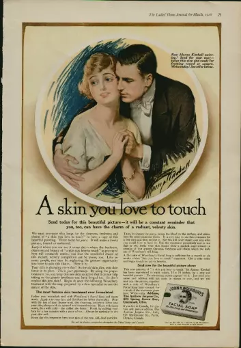 Woodbury's ansiktssåpe var blant de første såpeprodusentene som med stor suksess koblet såpevask med skjønnhet og vellykkethet i begynnelsen av 1900-tallet. Bak reklamen sto blant annet Helen Lansdowne Resor, en av de første kvinnene som gjorde det stort i reklamebransjen i USA. (Foto: Wikimedia.com)