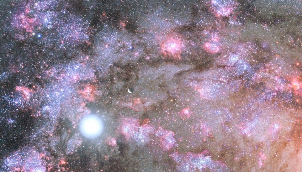 En kunstnerisk framstilling av stjerner som blir dannet i kjernen av en ung galakse. (Foto: NASA, Z. Levay, G. Bacon (STScI) En kunstnerisk framstilling av stjerner som blir dannet i kjernen av en ung galakse. (Foto: NASA, Z. Levay, G. Bacon (STScI)