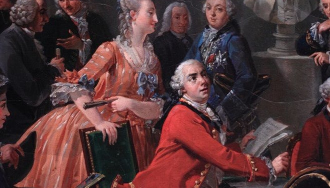 På 1700-talet var det ulike måtar å lese på. Ofte las folk for seg sjølve. Men det var også vanleg å samle mange rundt ei bok. Her eit bilete av Anicet Charles Gabriel Lemonnier: A Reading in the Salon of Mme Geoffrin (1755), Châteaux de Malmaison et Bois-Préeau, Paris. (Wikimedia commons). På 1700-talet var det ulike måtar å lese på. Ofte las folk for seg sjølve. Men det var også vanleg å samle mange rundt ei bok. Her eit bilete av Anicet Charles Gabriel Lemonnier: A Reading in the Salon of Mme Geoffrin (1755), Châteaux de Malmaison et Bois-Préeau, Paris. (Wikimedia commons).