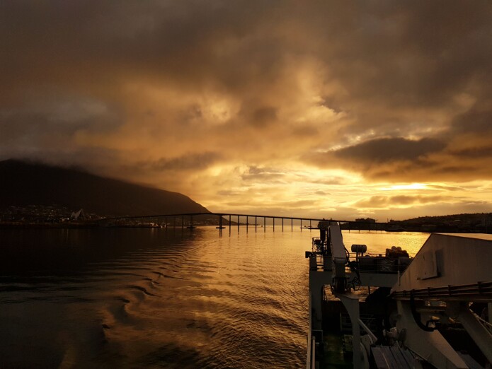 Utseiling fra Tromsø i fint vær. (Foto: MAREANO) Utseiling fra Tromsø i fint vær. (Foto: MAREANO)