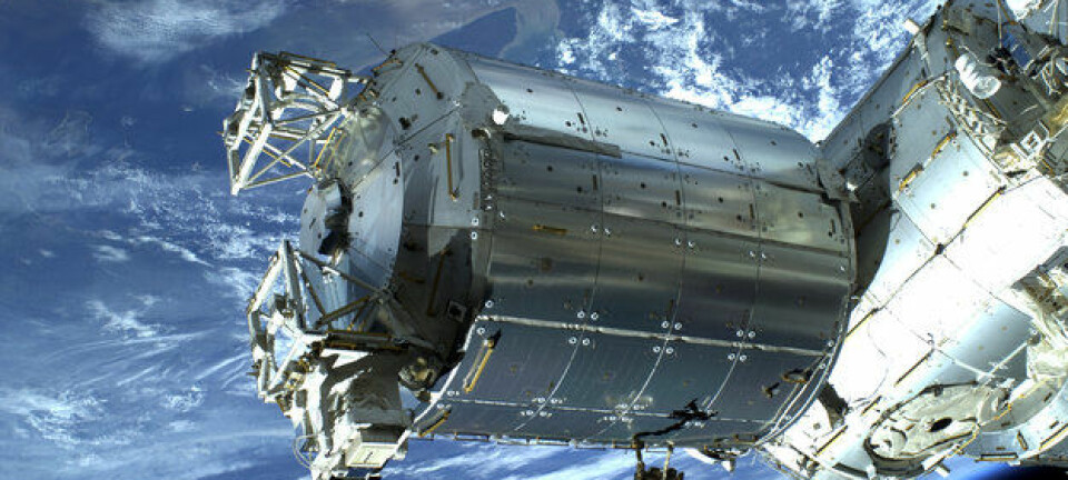 Colombus-modulen på den internasjonale romstasjonen. Her skal ACES-klokkene installeres i 2016. (Foto: ESA)