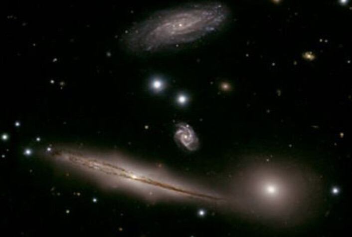 Galaksehopen HCG 87 i stjernebildet Steinbukken. NASA Galaksehopen HCG 87 i stjernebildet Steinbukken. NASA