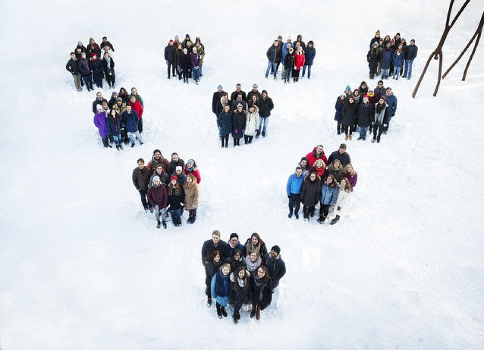 KISN staff performing the hexagonal pattern of grid fields.