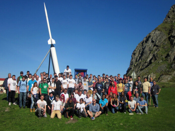 I CanSat 2014 konkurrerte 14 lag fra 11 ulike land med å skyte opp en satellitt på størrelse med en brusboks fra Andøya. (Foto: ESA) I CanSat 2014 konkurrerte 14 lag fra 11 ulike land med å skyte opp en satellitt på størrelse med en brusboks fra Andøya. (Foto: ESA)