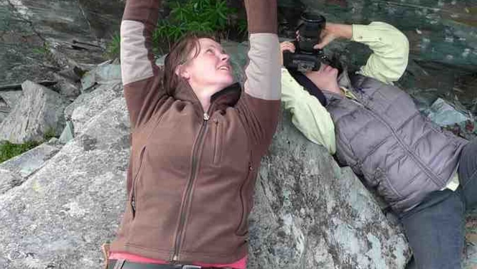 Fotografering opp ned. (Foto: Anette Högström)